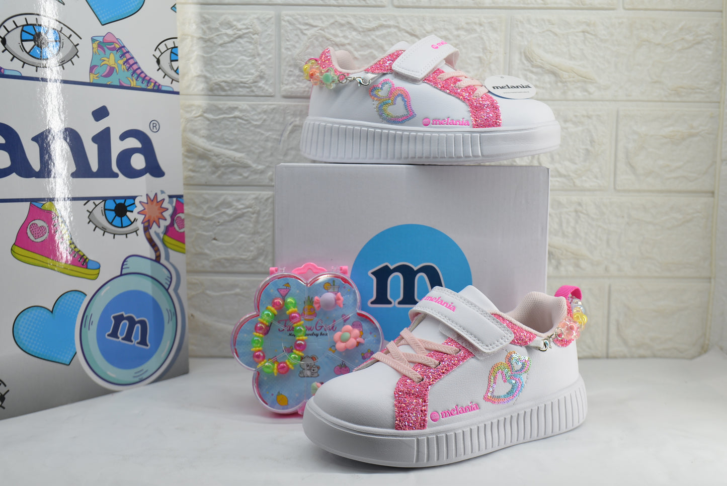 Sneakers Melania ART. M 2620 BIANCO FUCSIA